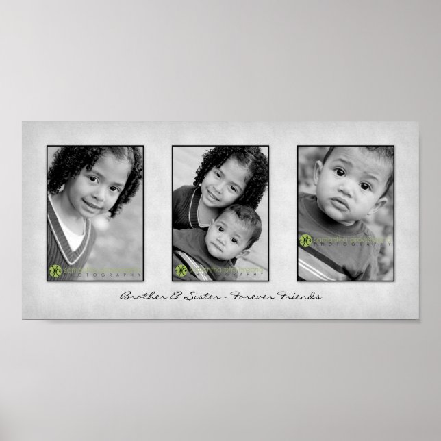Trio 10x20 Fotovorlage Drucken Poster (Vorne)