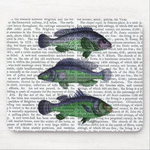 Trio Blauer und Grüner Fisch Mousepad