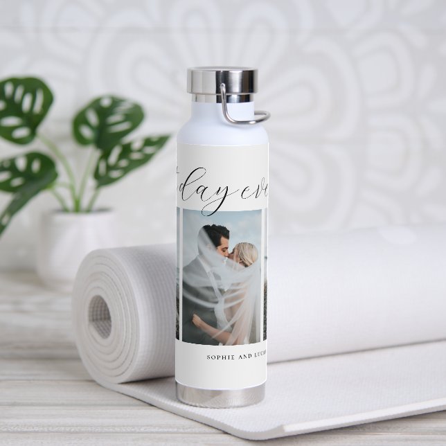 Trio Collage EDITABLE FARBFLASCHE Trinkflasche (Yoga)