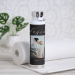 Trio Collage EDITABLE FARBFLASCHE Trinkflasche<br><div class="desc">Besuchen Sie unseren Shop unter www.berryberrysweet.com für stilvolle und moderne Schreibwaren und personalisierte Geschenke.</div>