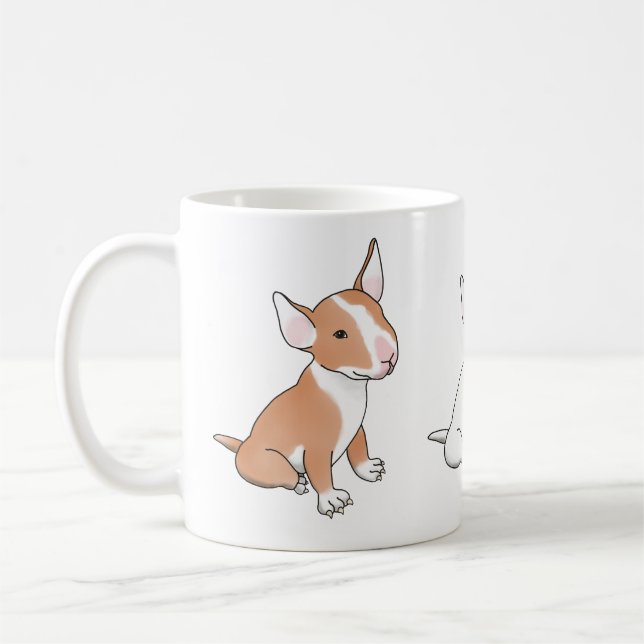 Trio der Bullie-Welpen-Tasse Kaffeetasse (Links)