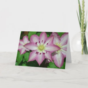 Trio der Karte der Clematis-Mutter Tages