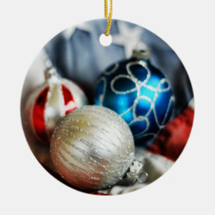 Trio der patriotischen Verzierungen Keramik Ornament