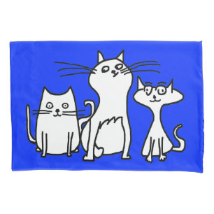 Trio des Cartoon-Katzen-Kissenbezugs Kissenbezug