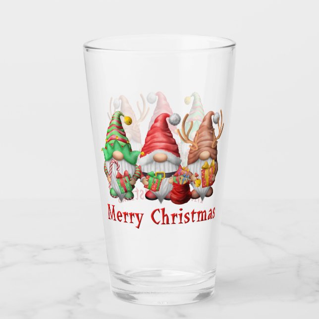 Trio Drink Glass von North Pole Gnomes Glas (Vorderseite)