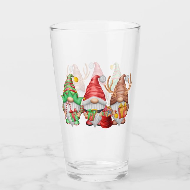 Trio Drink Glass von North Pole Gnomes Glas (Vorderseite)