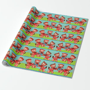 Trio-Druck für Kätzchen Geschenkpapier