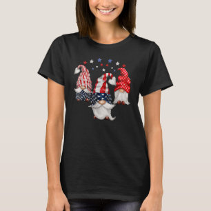 Trio Gnomes 4. Juli Uns Flag Unabhängigkeitstag T-Shirt