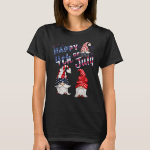 Trio Gnomes Niedlicher Tag der Unabhängigkeit der T-Shirt
