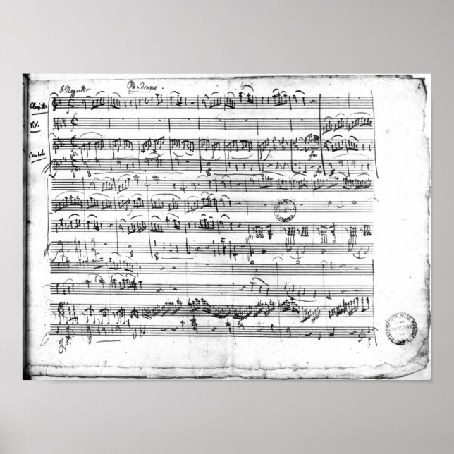 Trio in E-Dur "Kegelstatt" Poster (Vorne)