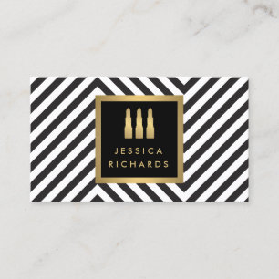 Trio-Logokombination Schwarz/Weiß-Muster Schönheit Visitenkarte