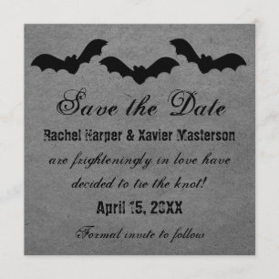 Trio of Bats Halloween Save the Date einladen