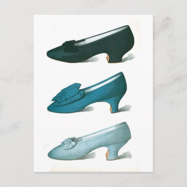 Trio of Blue Shoes Postkarte (Vorderseite)