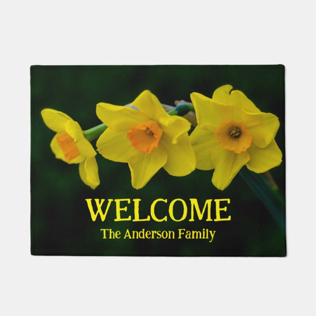 Trio of Daffodils Door Mat Fußmatte (Vorderseite)