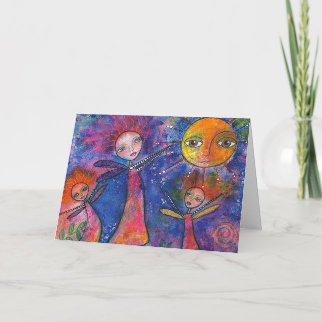 Trio of Fairies Greeting Card Karte (Vorderseite)