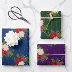 Trio of Holiday Bouquet Geschenkpackung Geschenkpapier Set