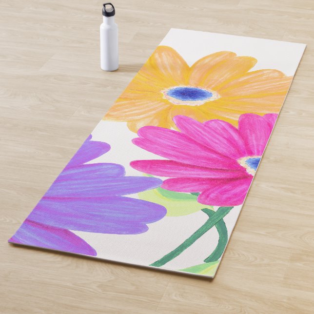 Trio of Joy: Bright Floral  Yogamatte (Beispiel)
