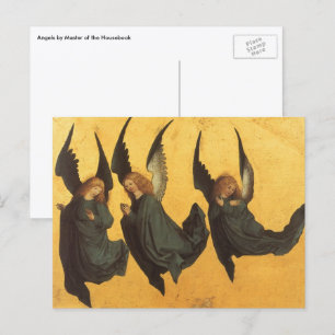 Trio of Renaissance Angels by Master of Housebook Feiertagspostkarte