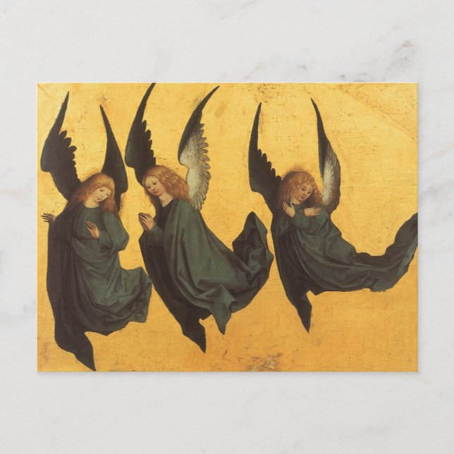 Trio of Renaissance Angels by Master of Housebook Feiertagspostkarte (Vorderseite)