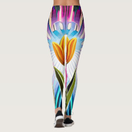 Trio of Tulips: Ein Ausbruch der Springtime-Schönh Leggings