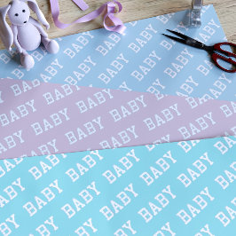 Trio-Papier für die Umhüllung von Babyduschen Geschenkpapier Set