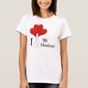 Trio roter Herzballons Ich liebe meinen Mann T-Shirt