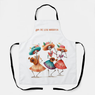 Trio tanzender Calaveras zum Día de los Muertos Schürze