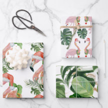 Trio Tropical Pink Christmas Flamingo Weihnachtsma