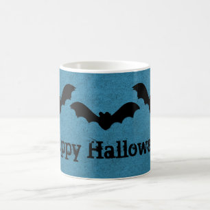 Trio von Fledermäusen Halloween-Tasse, Dunkelblau Tasse