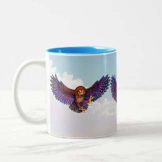 Trio von Owls Ruru Morepork Zweifarbige Tasse