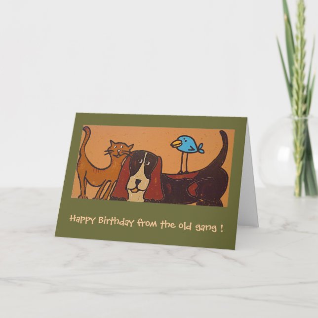 Triogeburtstagskarte Karte (Vorderseite)