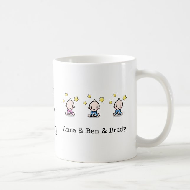 Triole Babys: Wir Liebe Mama Geschenk, Kaffeetasse (Rechts)