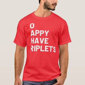 Triole Mama Triplets Funny Triplet Mama Triole T-Shirt