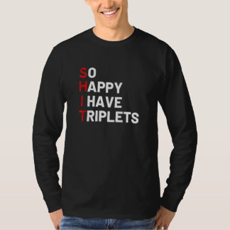 Triole Mama Triplets Funny Triplet Mama Triole T-Shirt
