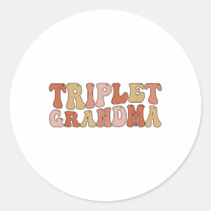 Triole Oma von Triplets Groovy Triole Runder Aufkleber