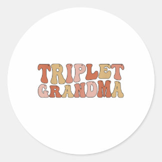 Triole Oma von Triplets Groovy Triole Runder Aufkleber
