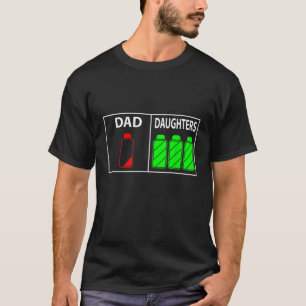 Triole Vater von drei Töchter Funny Vatertag T-Shirt