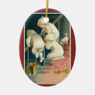 Triole Weihnachtsschmuck Vintag Viktorianisch