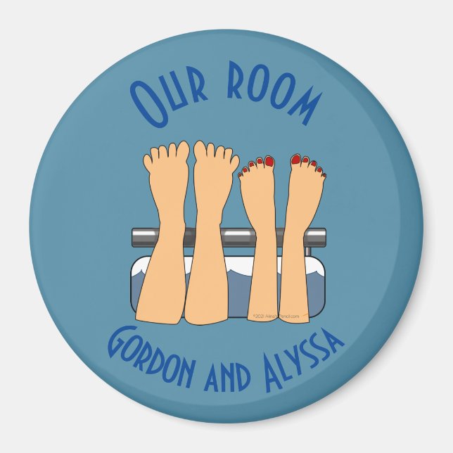 Trip Funny Feet Cruise Schiff Stateroom Door Marke Magnet (Vorne)