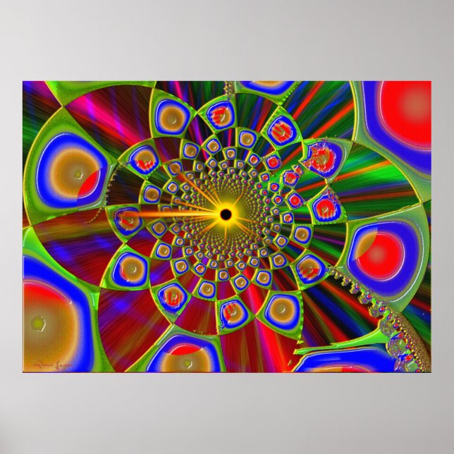 Trip in Psychedelic 3D Optics Poster (Vorne)