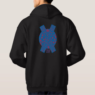 Trip out Lila Dots Blue Halluzinate Circle Cross Hoodie