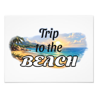 Trip to the Beach Tropical Sunset Escape Design Fotodruck