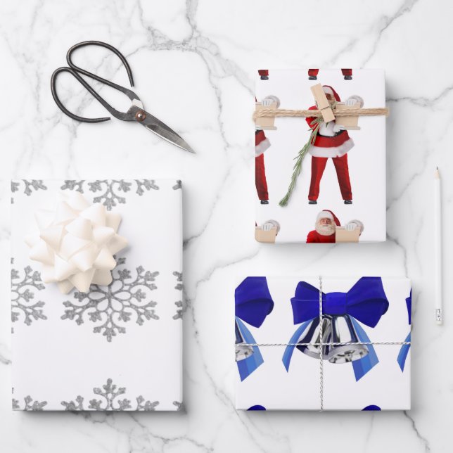 TriPack Weihnachtswrapping Paper Geschenkpapier Set (Vorderseite)