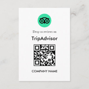 Tripadvisor-Bewertungen QR-Feedbackkarte steigern Begleitkarte