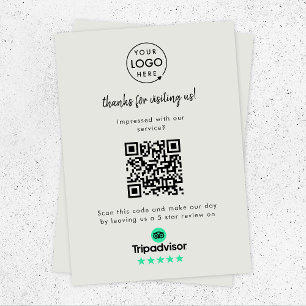 TripAdvisor-Bewertungslink   QR Code Gray Business Begleitkarte