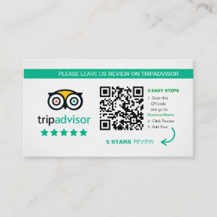 Tripadvisor-Reviews   Business QR Code Vielen Dank Visitenkarte