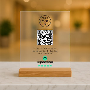 Tripadvisor-Reviews   Business Review Link QR Code Acrylschild