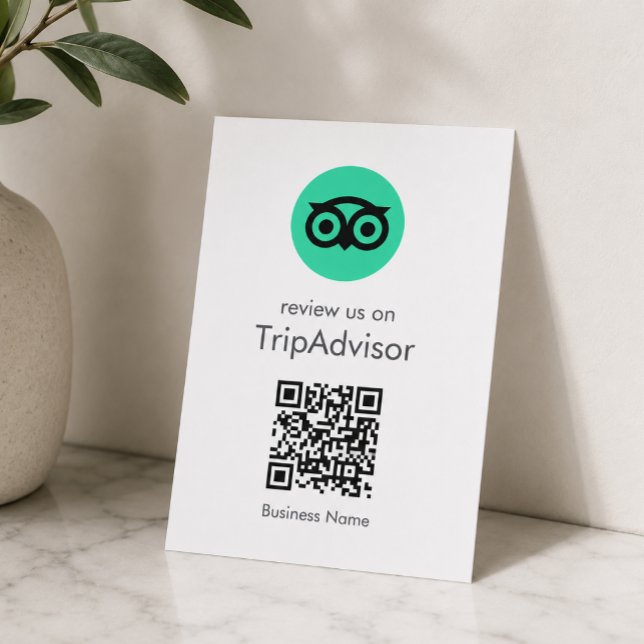 Tripadvisor-Reviews | Business Review QR Code Begleitkarte (Gain Tripadvisor reviews & grow your business with this rating request enclosure card or handout.)