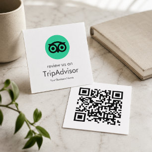 Tripadvisor-Reviews   Business Review QR Code Quadratische Visitenkarte