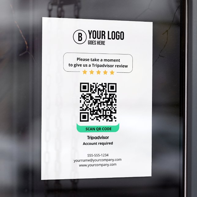 Tripadvisor reviews QR Code Rate Business 5 Star Fensteraufkleber (Von Creator hochgeladen)